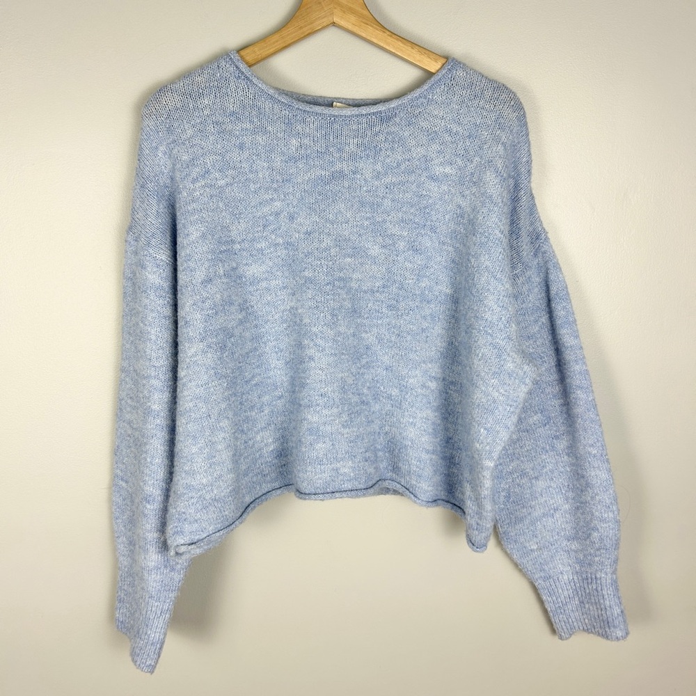 RETROD Wool Blend Sweater Blue Size Medium‎ Oversized Boxy Coastal Relaxed
